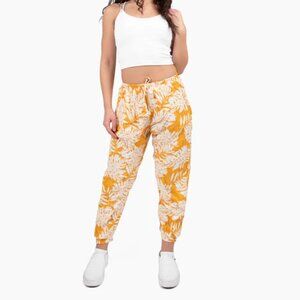 Miami Print Jogger Harem Pant Unisex Skateboard Yoga Travel Drawstring Marigold